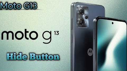 How To Hide Navigation Button In Moto G13, Hide Back Button Setting In Moto G13,