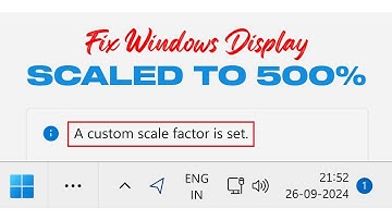 How To Reset Custom Display Scaling From 500% To 100% In Windows 11