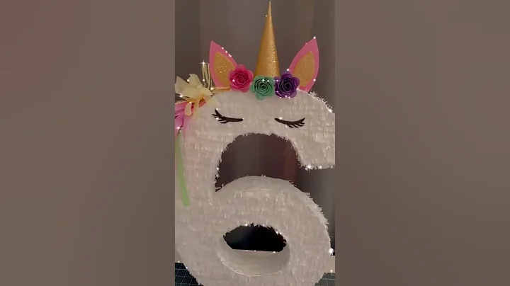 3D UNICORN BIRTHDAY NUMBER #youtubeshorts #shorts #unicornbirthdaydecor