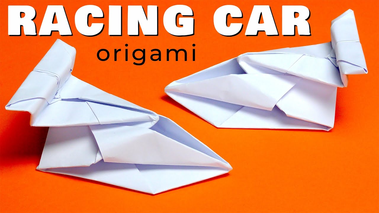 Как сделать гоночный автомобиль из бумаги легкое оригами.Спортивный автомобиль оригами своими руками