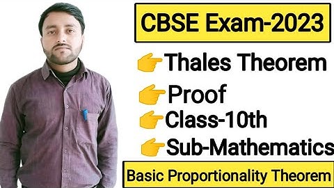 Proof and statement of Thales Theorem or BPT||Triangle||Class-10th||Bhartiye Kunal