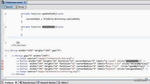 Flash Builder 103: Building a File Browser Application - 9. Adding Functions