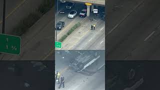 Two cars overturn on Central Expressway