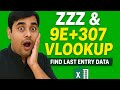 ZZZ LOOKUP | 9E+307 LOOKUP | VLOOKUP Hacks 😱 | Find Last Entry Data in Excel Like a Pro! 🔥 | P27