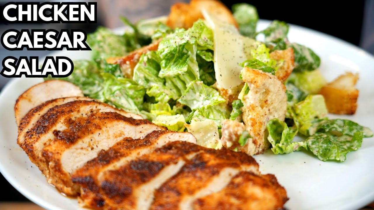 Finally Making a Salad Recipe Chicken Caesar Salad (Super Juicy Chicken & Homemade Dressing