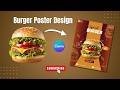 Burger poster design on canva|| Easy Canva tutorials