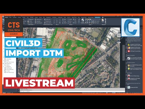 Civil 3D How to Import Lidar DTM (1st Live Stream)