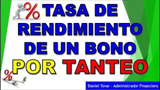 Cálculo de Tasa de rendimiento de un bono. Ejercicio 3 capítulo 8 de ROSS. YTM por Método de Tanteo