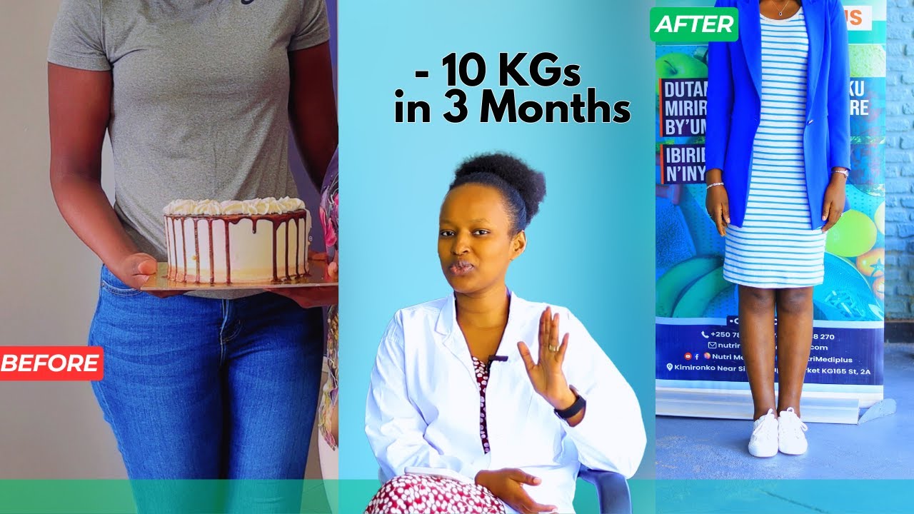 -10kg in 3mo, munda -16cm kdi yarabazwe abyara akaba acyonsa.Inda nawe yagabanuka kandi ukiri muto! 