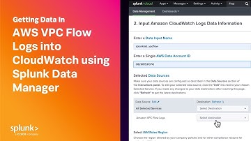 GDI: AWS VPC Flow Logs Into CloudWatch using Splunk Data Manager