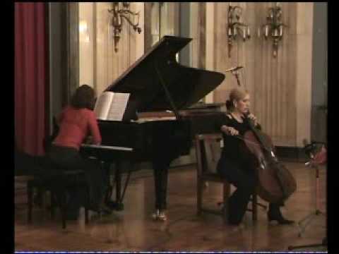 Shostakovich cello sonate Op.40  1.mov.Sanja Jancic-cello  Aurelie Tremblay-piano