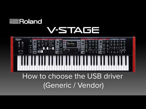 Roland V-STAGE - How to choose the USB driver Generic / Vendor