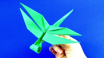 Как сделать стрекозу из бумаги. Оригами стрекоза - легко