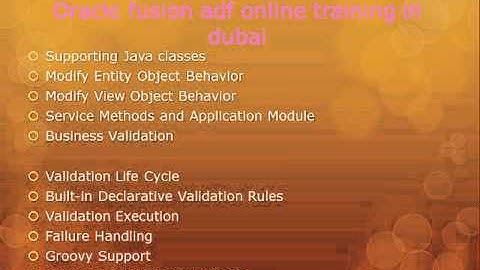 Oracle 11g ADF Online Training and certification
