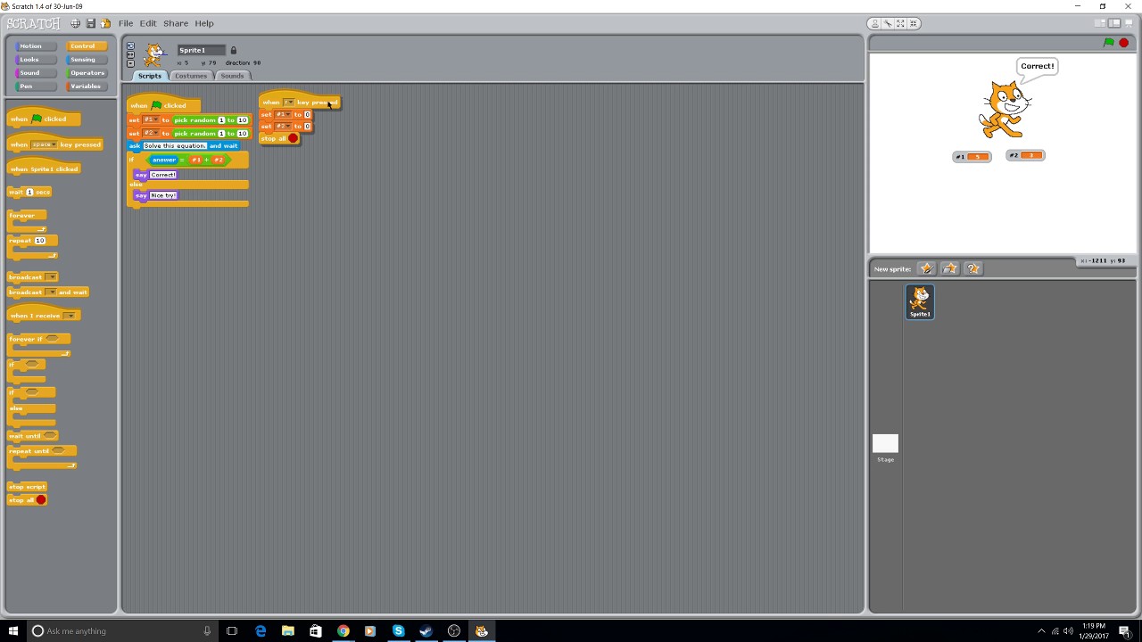 Scratch: Addition Game - YouTube