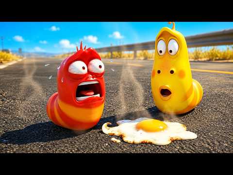 😱🔥 LARVA MOVIE 2026: FRYING EGG DISASTER! Red & Yellow TRAPPED ON A HOT ROAD! 🍳☀️