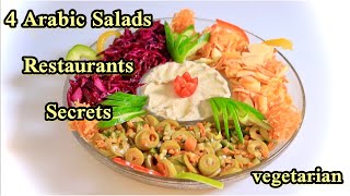 4 types of Arabic Salads | with the secret of restaurants flavors | Chef Sinan