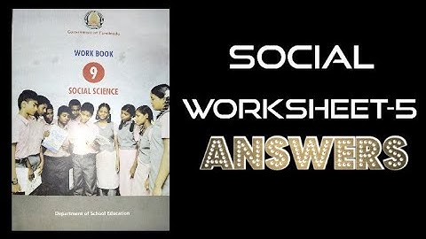 9th Bridge course SOCIAL WORKSHEET-5 ANSWERS📑