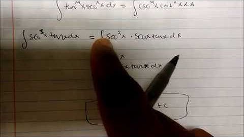 Integrals of Tan^mx Sec^nx When Both M and N Are Odd