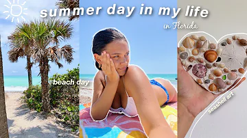 a Florida summer day in my life VLOG | beach, the gym, seashell art..