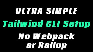 Ultra simple tailwind cli setup with no build tools