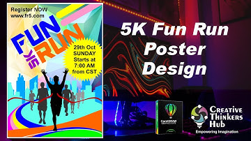 5K Fun Run Poster - CorelDRAW Design Mastery | CorelDraw 2022