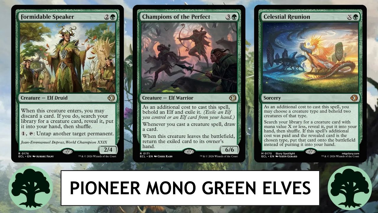 MTG Pioneer Mono Green Elves - I'm Something Of A Formidable Speaker Myself MTG Pioneer Mono Green Elves - I'm Something Of A Formidable Speaker Myself