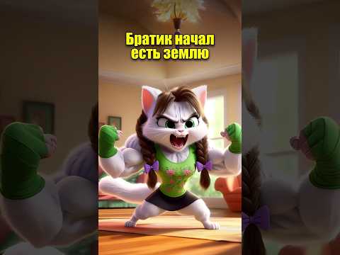 Братик начал есть землю в нейросети #кот #dalle3 #chatgpt #aiart #aicat #cats #юмор #мультик #ии #ai