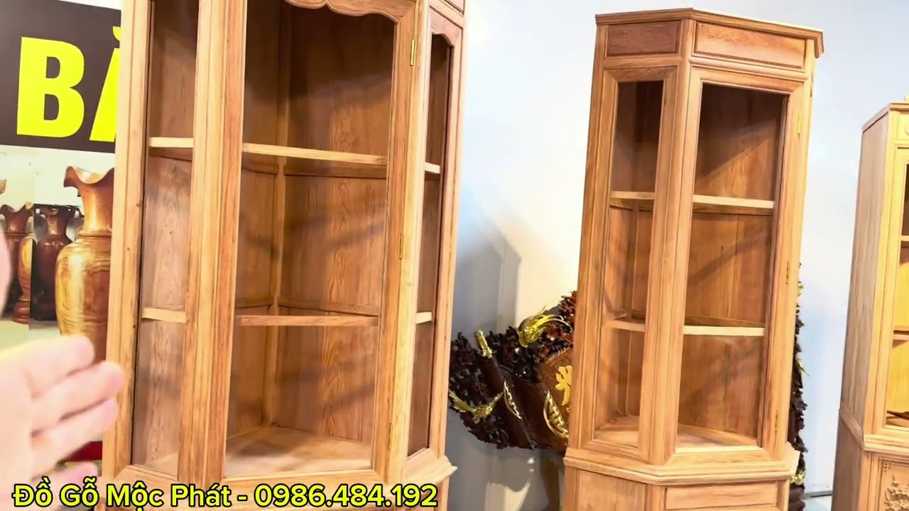 Những Mẫu Tủ Rượu Đẹp Bên Đồ Gỗ Mộc Phát - Tủ Góc 60-70 | Tủ Rượu 2m Đục Tay