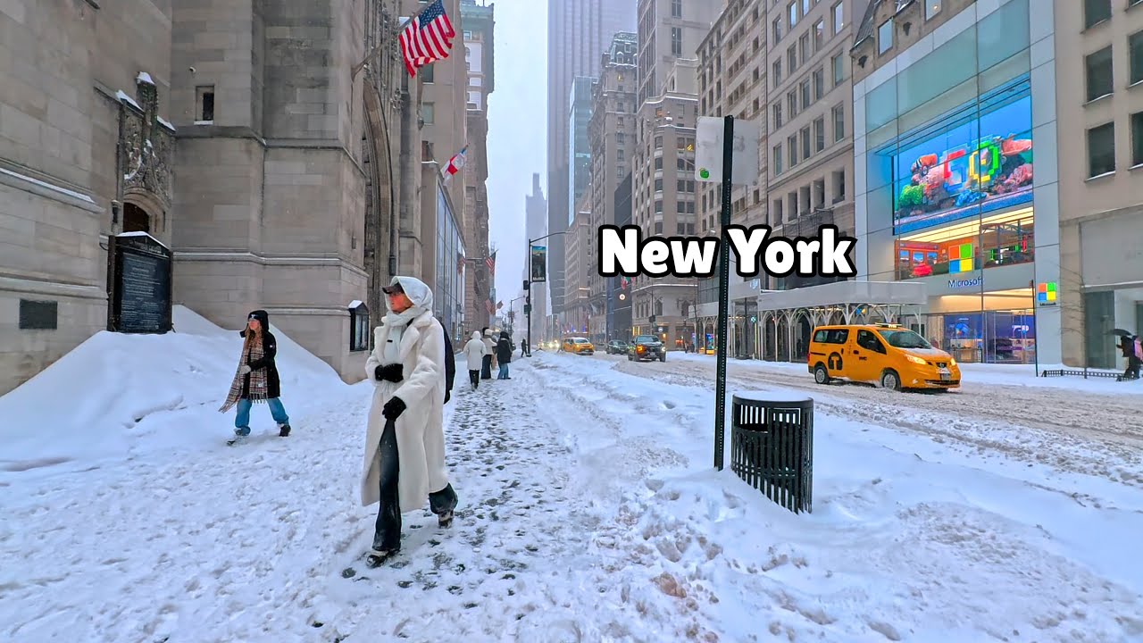 NYC Biggest Snowstorm Of 2026 Manhattan Covered In Snow