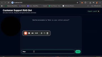 Customer Support RAG Bot – FastAPI + FAISS + Next js Local LLM Portfolio Demo