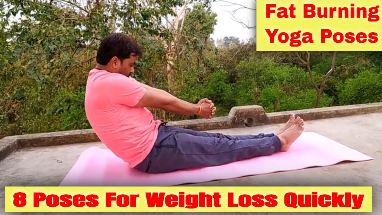 1+8 Easy Yoga Poses For Obesity & Weight Loss FatBurning Yoga Poses