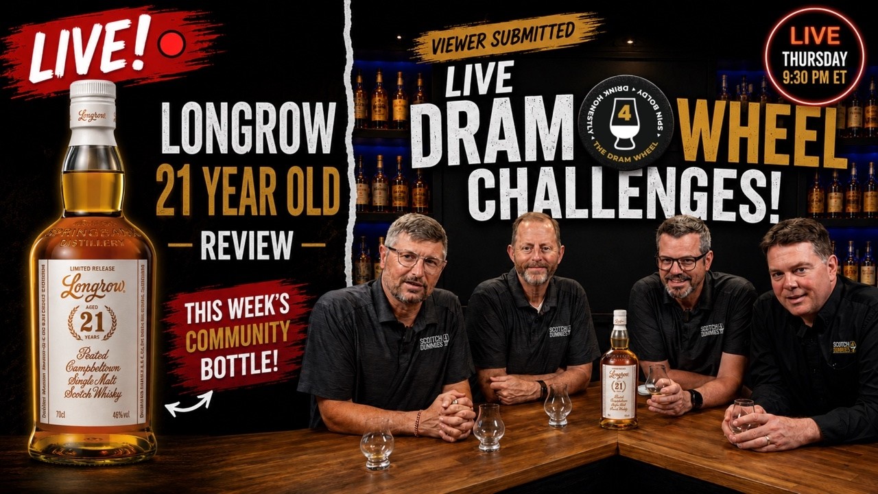 LIVE: Longrow 21 Review + Viewer Dram Wheel Challenges! 🥃