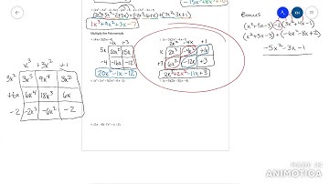 Algebra 2 7.1 7.2 Add Subtract Multiply Polynomials