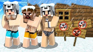 Ai̇lecek Kar Firtinasinda Evden Kovulduk - Minecraft