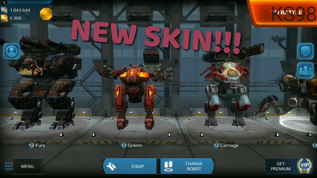 War Robot Test Server (2.5)169: New SKIN for Carnage,Fury,Golem and Fujin!!! (Part 3)