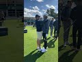 The FedEx Cup champ congratulates the Irish Open champ.