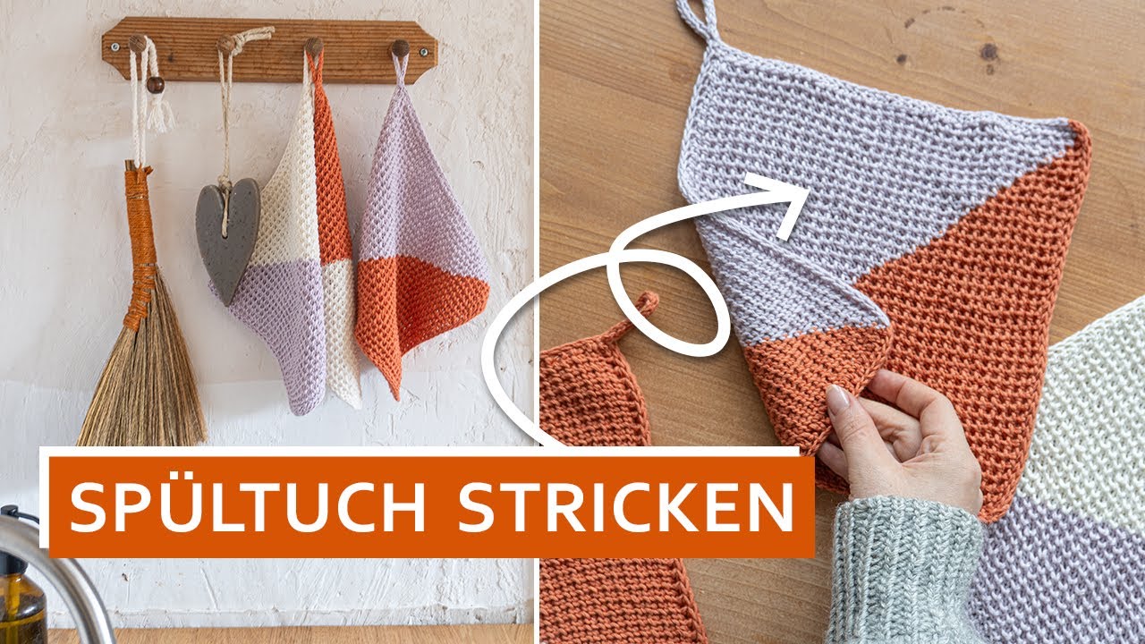 Spültuch stricken // nachhaltige Geschenk Idee // piqué Muster
