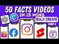 How to create 50 facts for shorts  reels in 15 mins with free ai tools