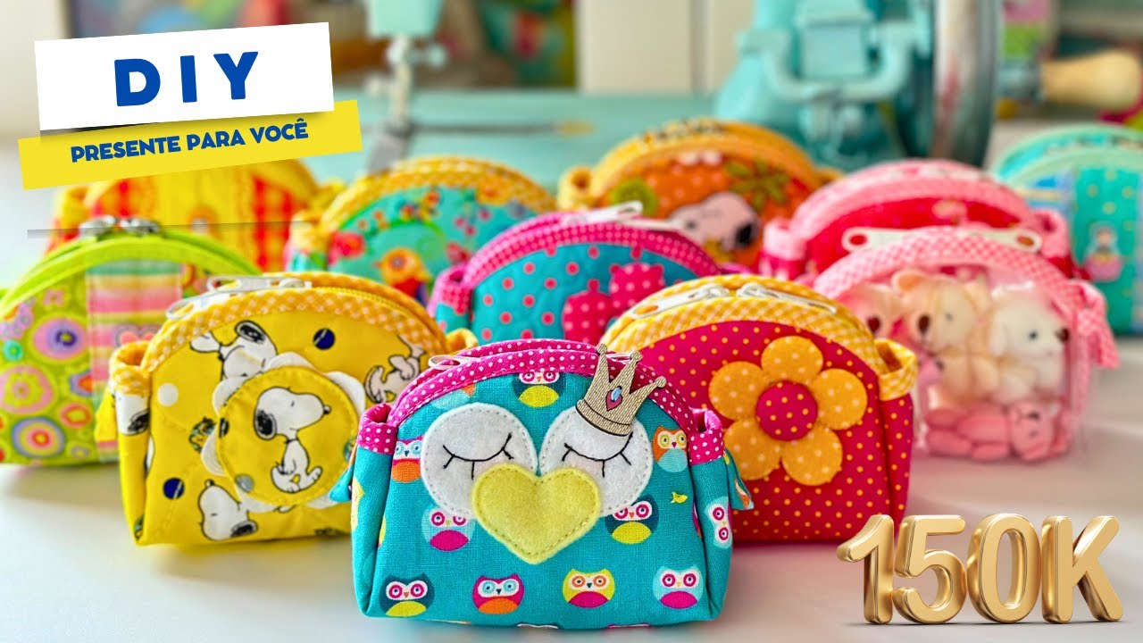 Porta-moedas, Passo a Passo! Coin Purse D I Y! Monedero!