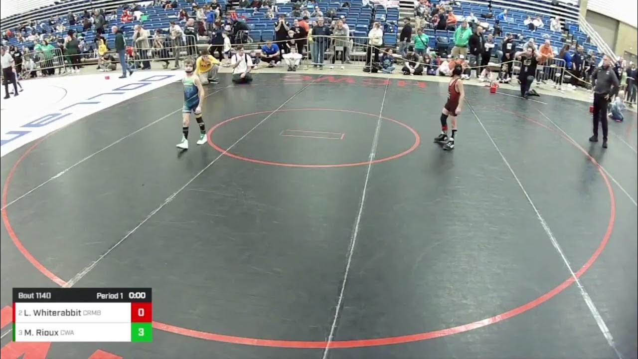 Miles Rioux vs Lightning Whiterabbit 2025 Kids Folkstyle Nationals 8U
