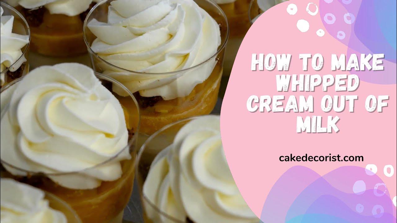 How To Make Whipped Cream Out Of Milk YouTube