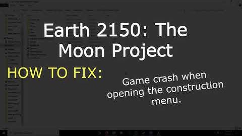 Earth 2150: The Moon Project Game Crash FIX!!!