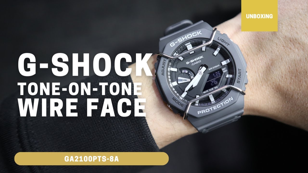 Unboxing G-Shock Tone-on-Tone Wire Face Casioak GA2100PTS-8A - YouTube
