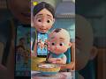 Baby Starts Eating After Watching Cartoon Mobile 📱😂#BabyEating #FunnyCartoon #KidsVideo