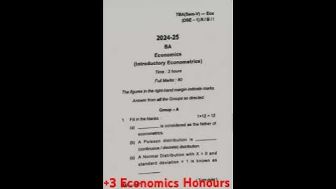 + 3 Economics Honours 5th Semester DSE - 1 Question Paper Brahmapur University #Shorts #Viral Shorts