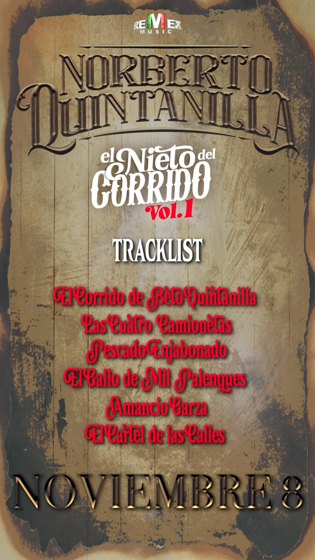 Este viernes llega #ElNietodeCorrido Vol. 1 de Norberto Quintanilla ???¿Cuál vas a escuchar? ?