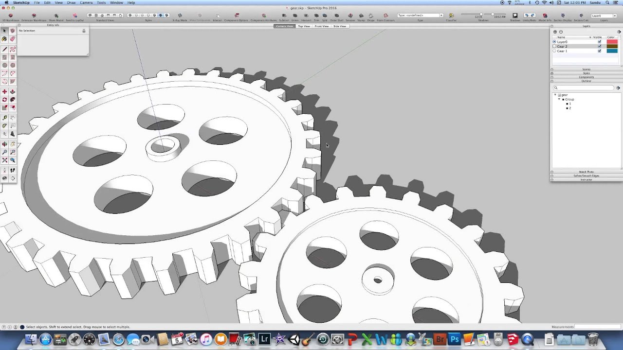 029 SketchUp us Using Layers and Outliner YouTube