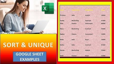 Unique and Sort Google Sheet | #excelfansonly | #exceltutorial