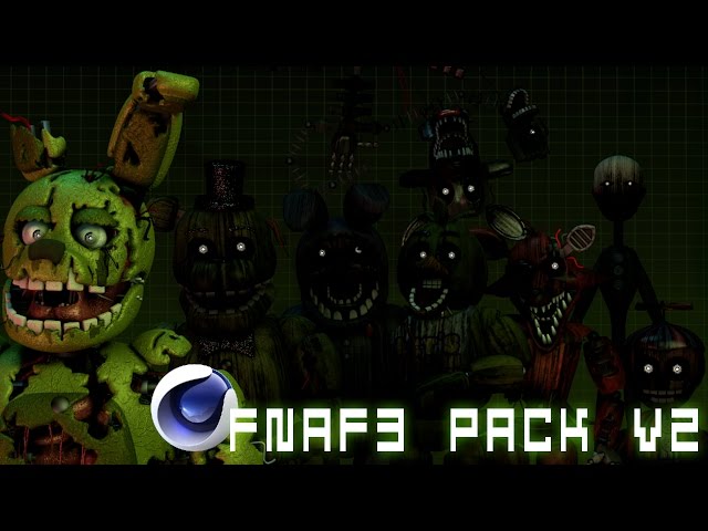 Cinema4D  Blender FNaF4 Halloween Pack DOWNLOAD!! 